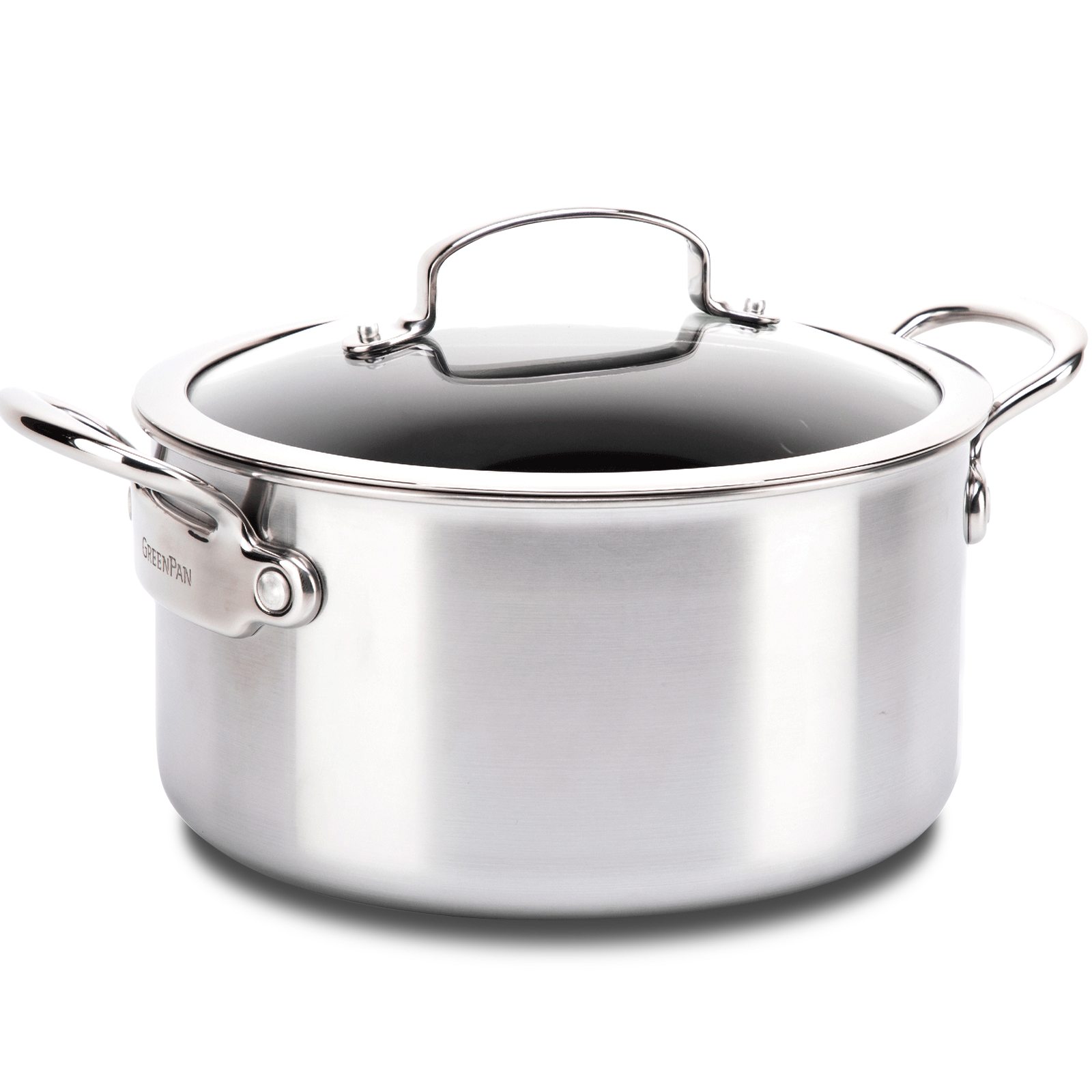 Evershine Kookpan met glasdeksel 24cm zilver