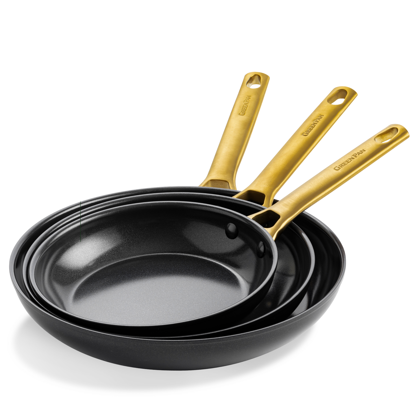 Padova Reserve Koekenpannenset 3-delig 20+24+28cm zwart