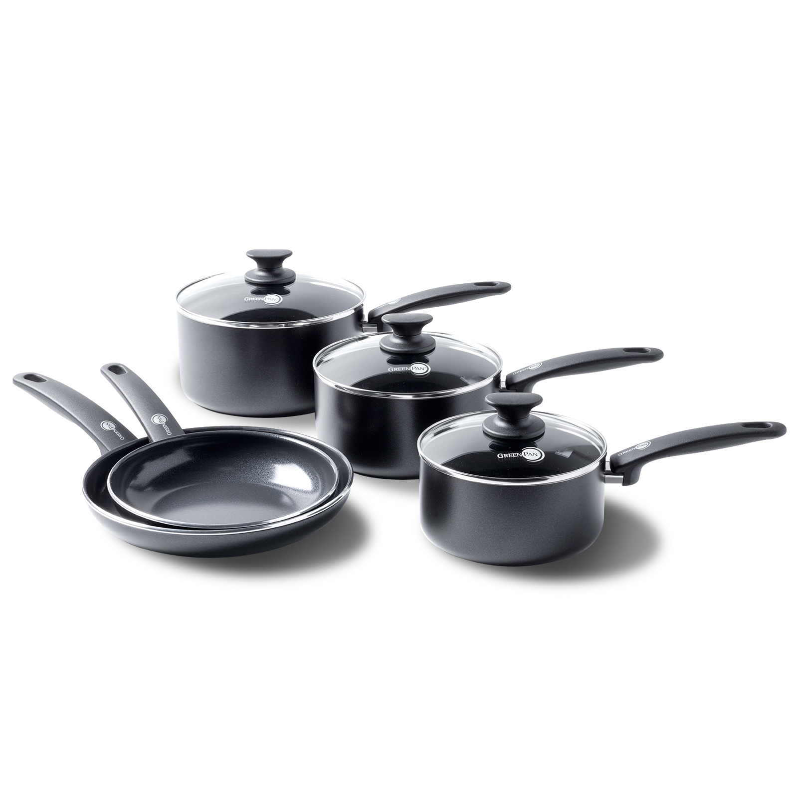 Cambridge Black Set 8-delig 16+18+20+24cm zwart 