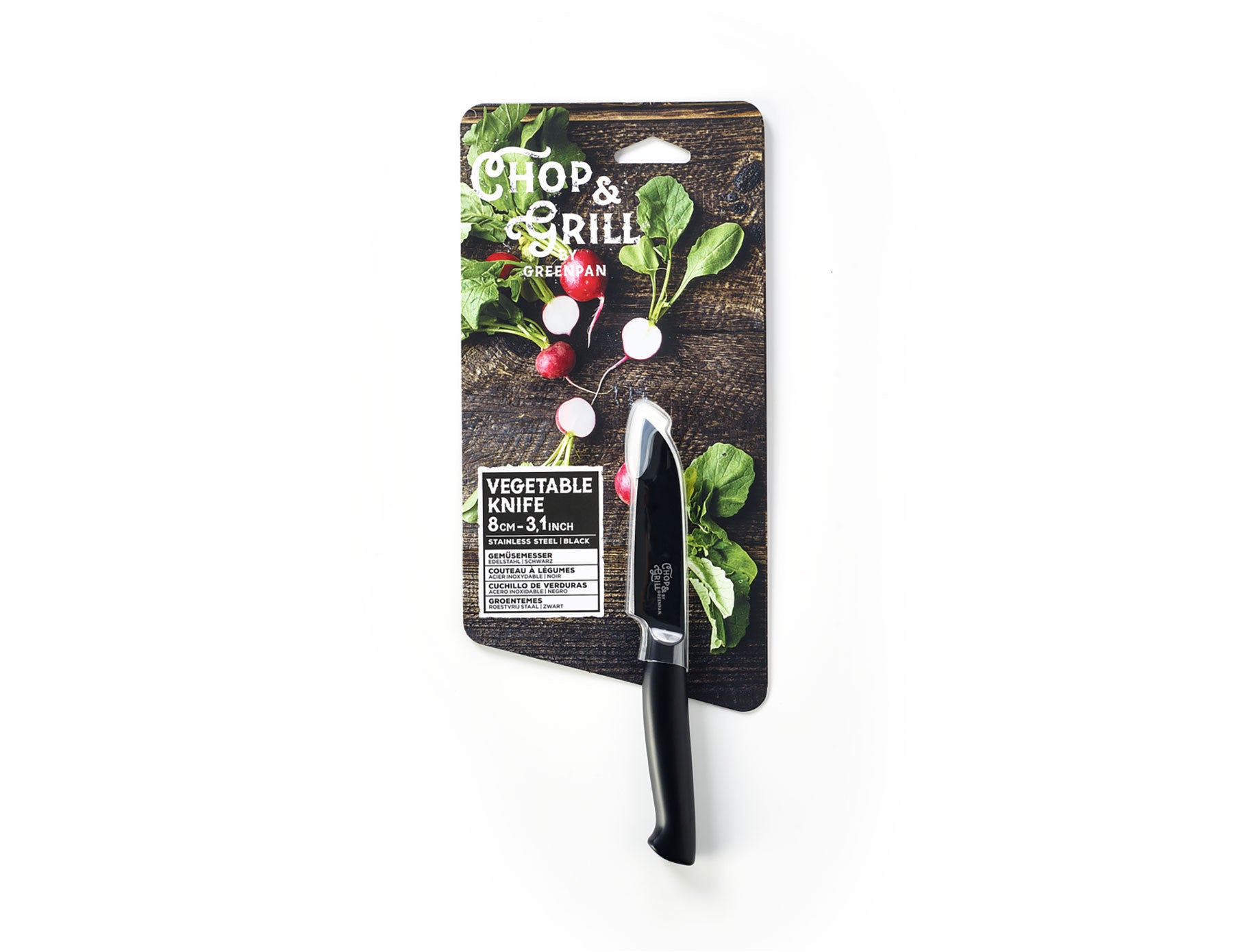 Chop & Grill Groentemes zwart in verpakking 