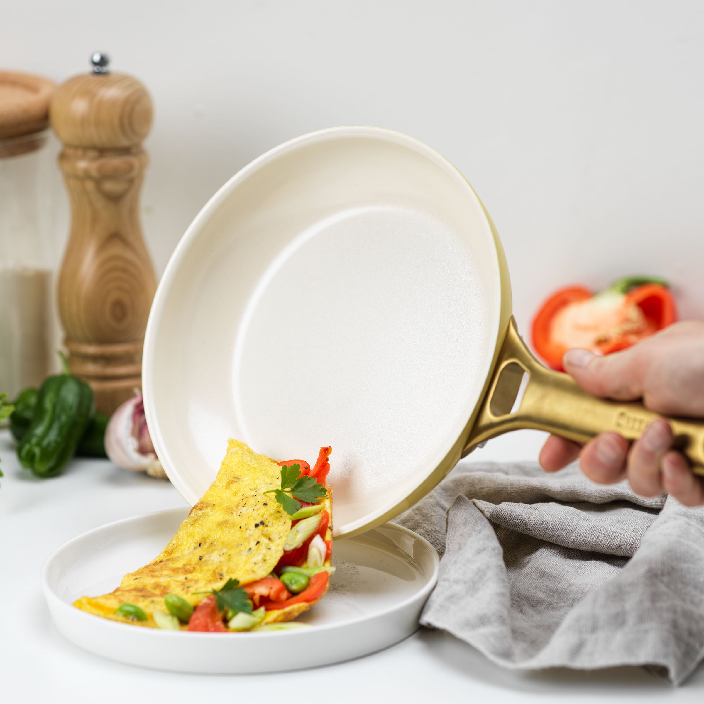 Padova Reserve Sunshine Yellow 2-delig 20+28cm met omelet