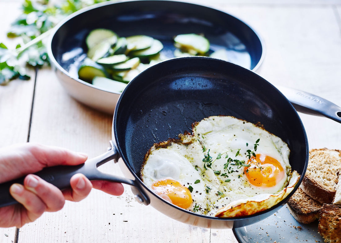 Venice Pro Noir 2-delige set 20+26cm zilver met spiegelei