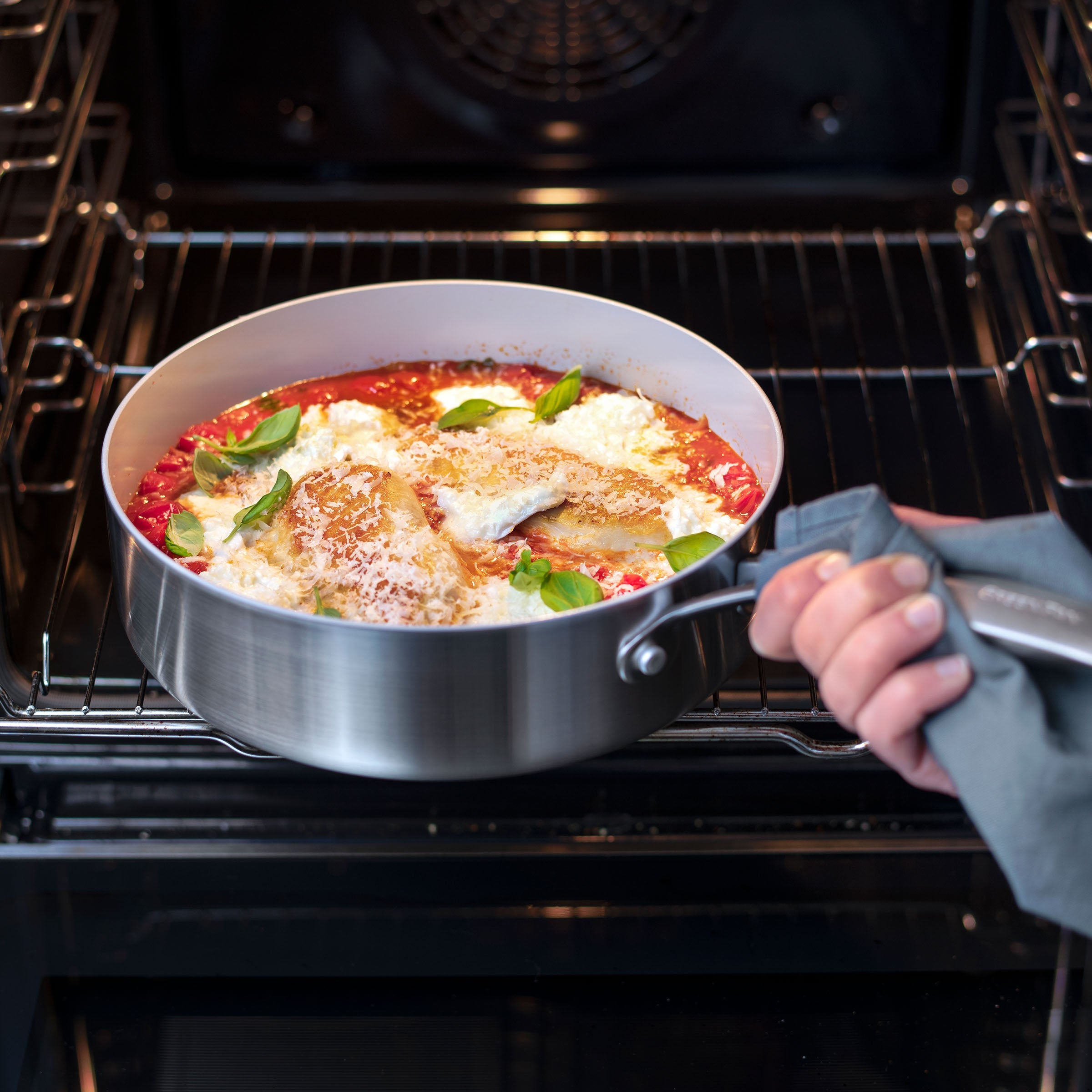 Venice Pro Evershine 7-delige set 16+24+26cm zilver braadpan in oven