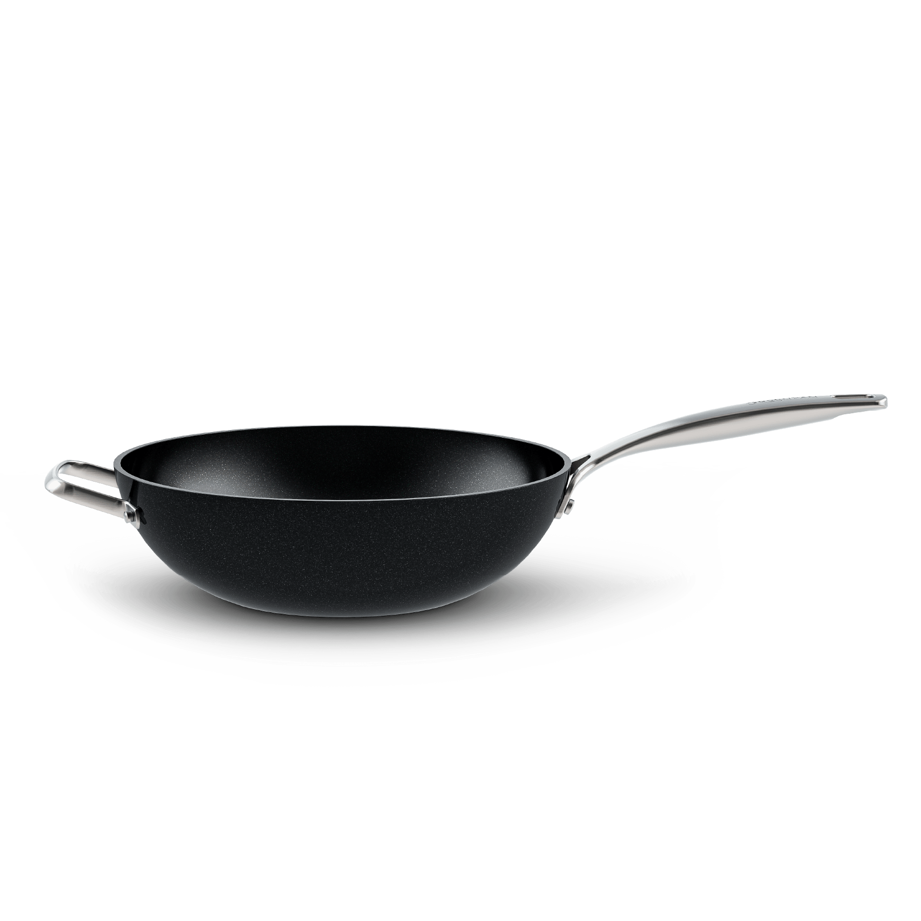Copenhagen Wokpan 30cm zwart zijaanzicht