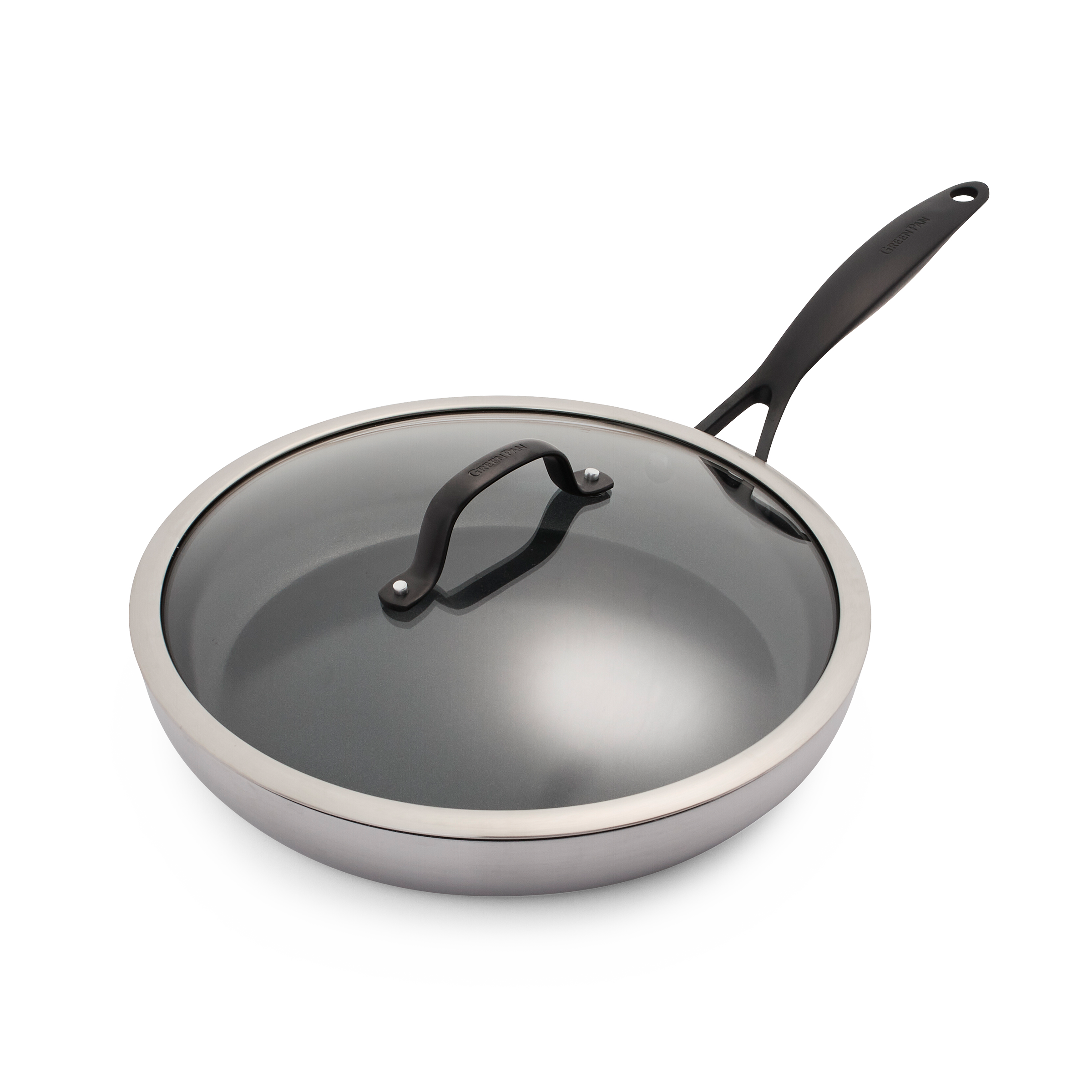 Venice Pro Noir Koekenpan 30cm met deksel zilver