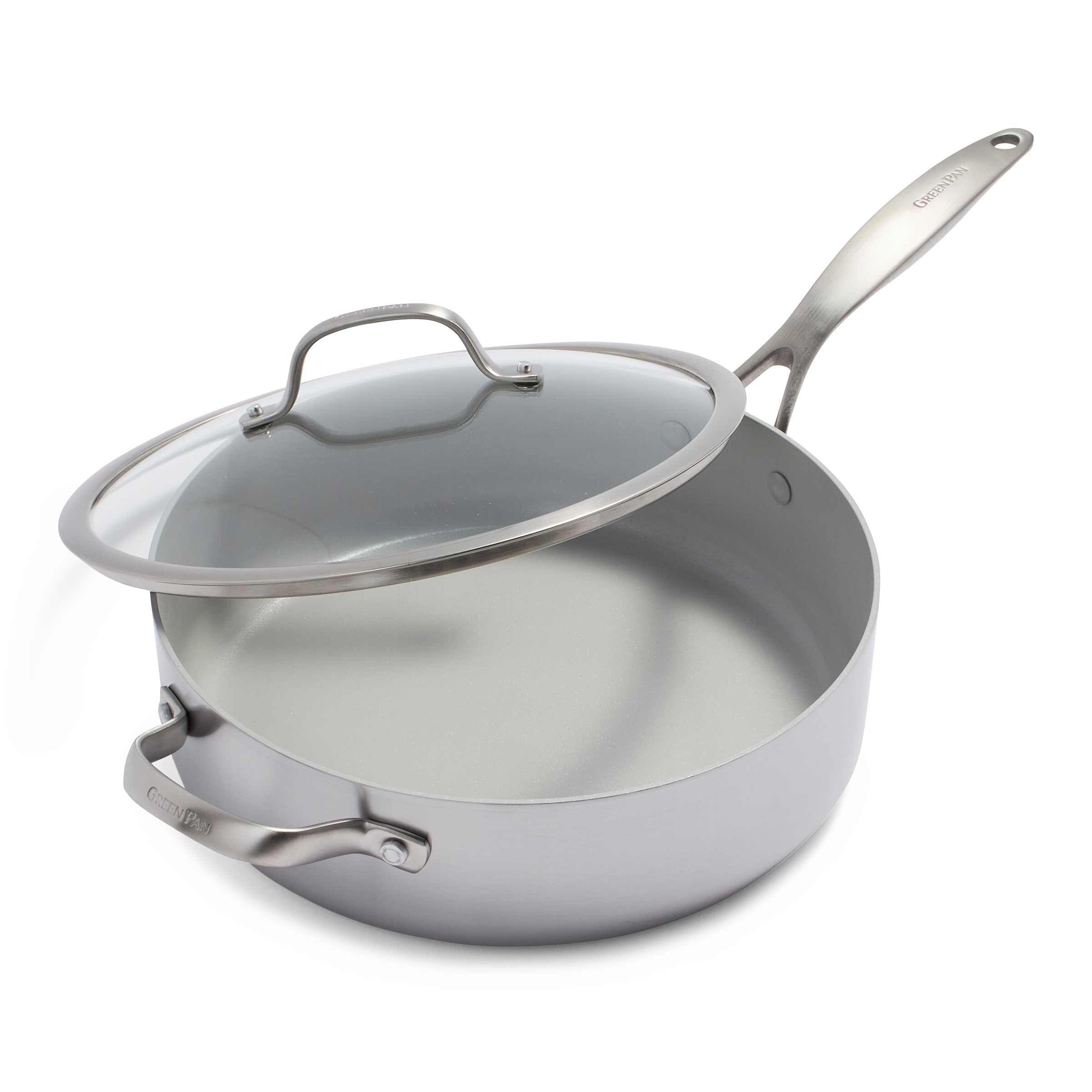 Venice Pro Evershine Hapjespan met deksel 28cm zilver