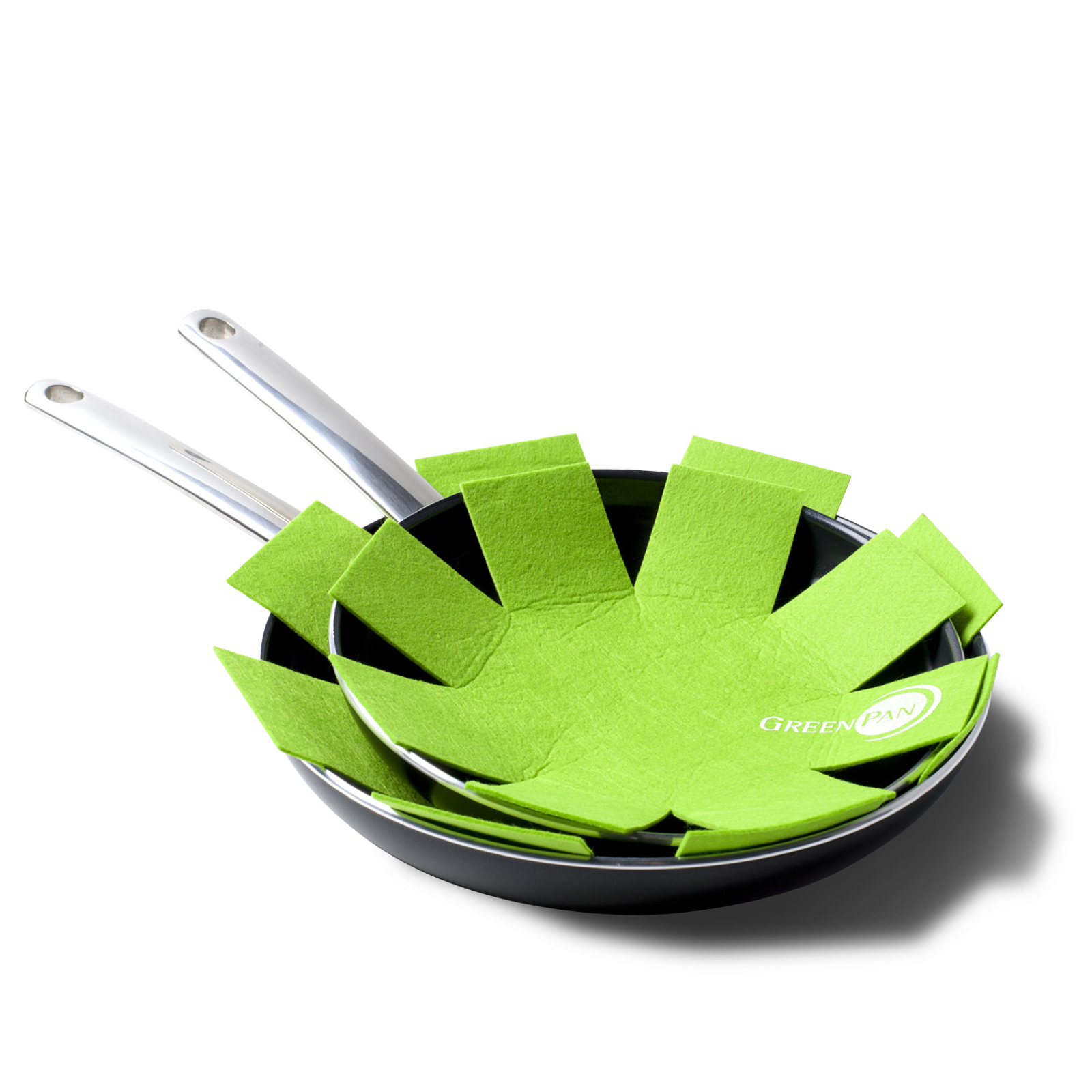 Panbeschermer 2 stuks small & medium groen medium stapelen